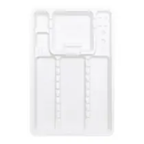 Asa Dental AL2727-1Z - лотки пластиковые широкие одноразовые, с гофрированным дном, 281*183*17 мм, коробка 400 шт.