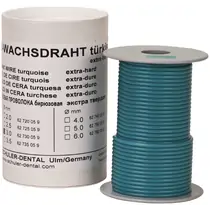 Schuler Dental S-U-WACHSDRAHT - восковая проволока бирюзовая, экстра твердая, 3,5 мм, катушка 250 г