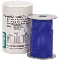 Schuler Dental S-U-WACHSDRAHT - восковая проволока синяя, твердая, 3,0 мм, катушка 250 г